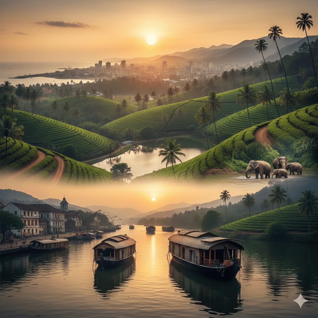 Trivandrum - Alleppey - Cochin - Ooty - Kodaikanal - Thekkady - Trivandrum Kerala tour package by Go Route 7